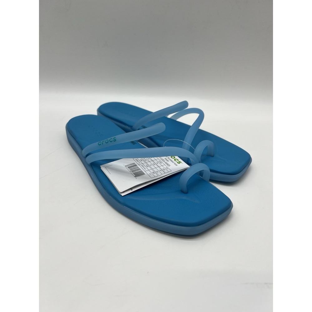 CROCS Miami Women's Frosted Toe Loop Sandal Flip Flop Blue Women's 8 New - Picture 2 of 6